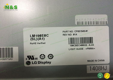 LM190E0C-SLA1 Zwykle czarny 19,0 calowy laptop z ekranem LCD do zastosowań przemysłowych